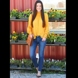 English Factory Swiss Dot Long Sleeve Blouse